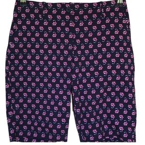 Talbots Bermuda Floral Print Zip Up Shorts Size 4
